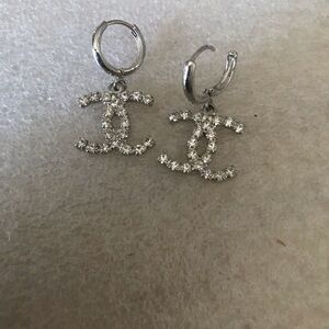 Elegant Silver Crystal Earrings